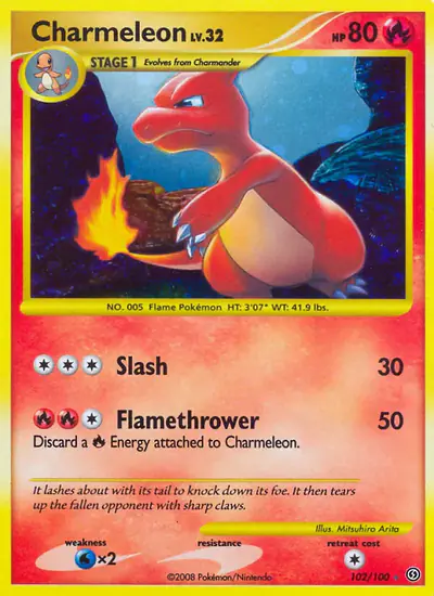 Image de la carte Pokemon Reptincel 102/100