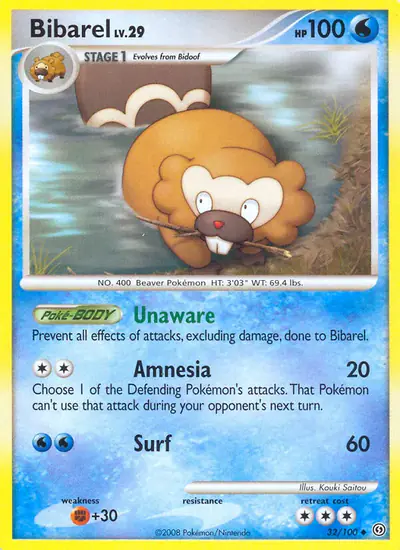 Image de la carte Pokemon Castorno 32/100