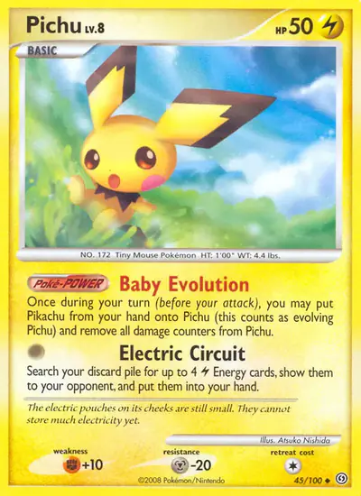 Image de la carte Pokemon Pichu 45/100