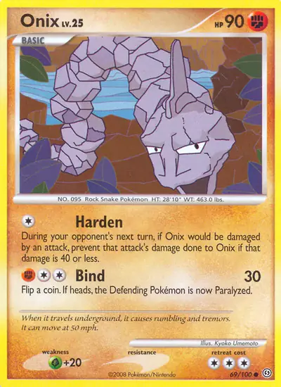 Image de la carte Pokemon Onix 69/100