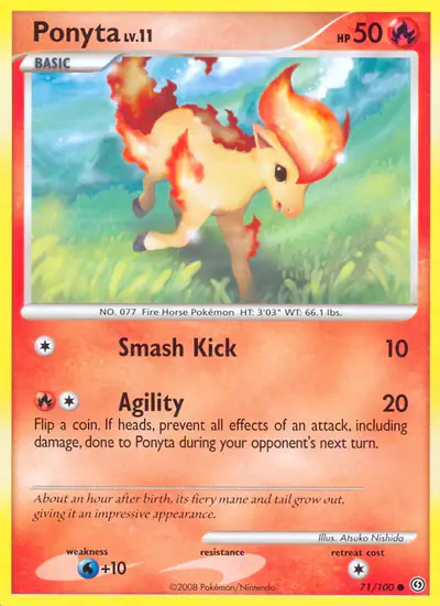 Image de la carte Pokemon Ponyta 71/100