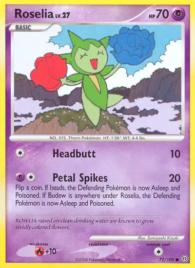 Image de la carte Pokemon Roselia 72/100