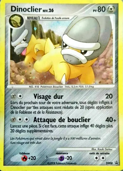 Image de la carte Pokemon Dinoclier DP08/56