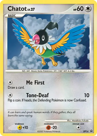 Image de la carte Pokemon Chatot DP14/56