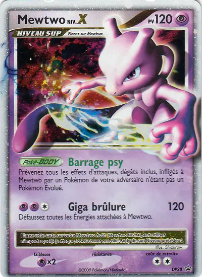 Image de la carte Pokemon Mewtwo DP28/56
