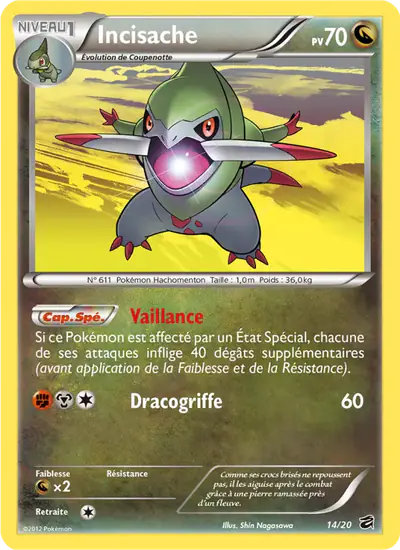 Image de la carte Pokemon Incisache 14/20