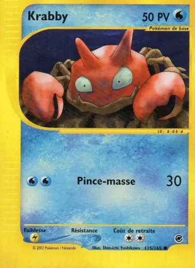 Image de la carte Pokemon Krabby 115/165