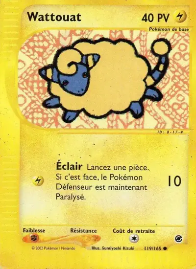 Image de la carte Pokemon Wattouat 119/165
