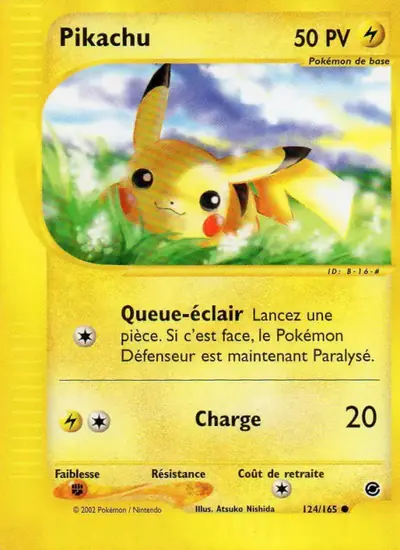 Image de la carte Pokemon Pikachu 124/165