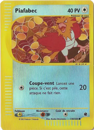 Image de la carte Pokemon Piafabec 130/165