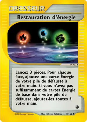 Restauration d'&eacute;nergie 141/165