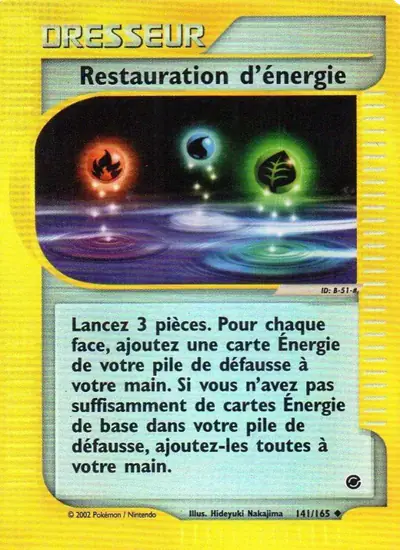 Image de la carte Pokemon Restauration d'énergie 141/165