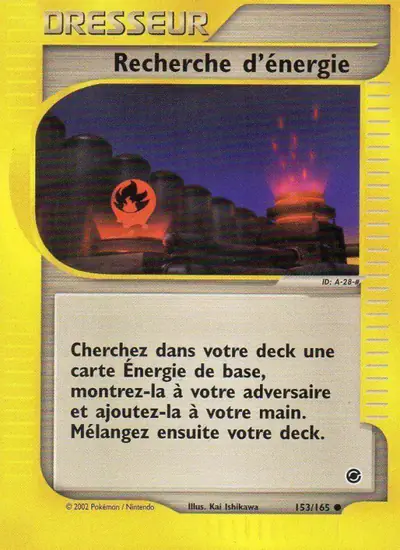 Image de la carte Pokemon Recherche d'énergie 153/165