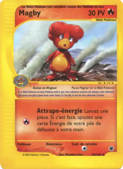 Image de la carte Pokemon Magby 52/165