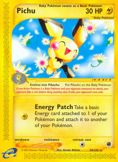 Image de la carte Pokemon Pichu 58/165