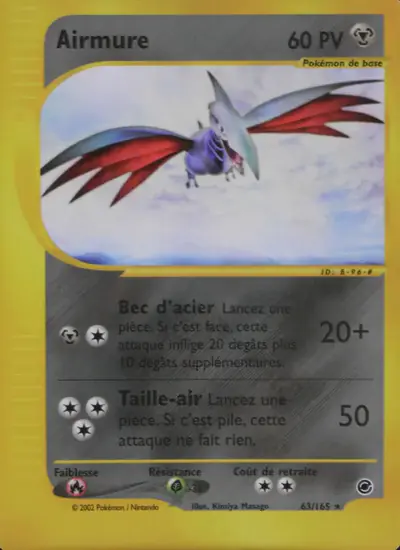 Image de la carte Pokemon Airmure 63/165
