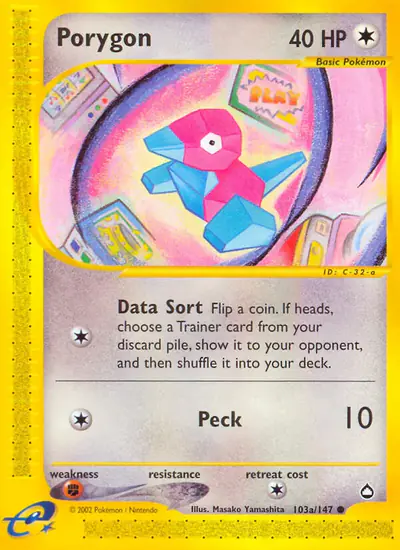 Image de la carte Pokemon Porygon 103a/147