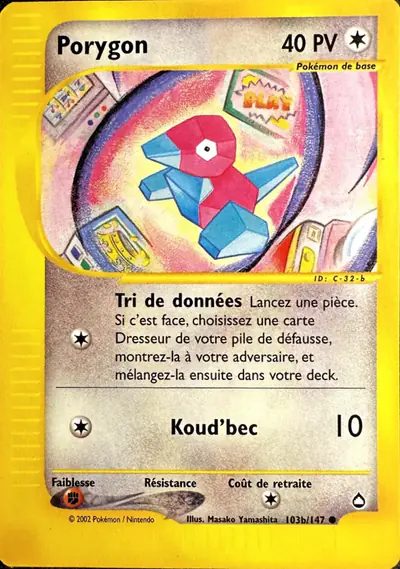 Image de la carte Pokemon Porygon 103b/147