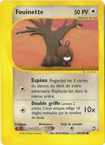 Image de la carte Pokemon Fouinette 107/147