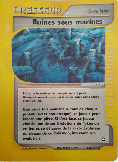 Image de la carte Pokemon Ruines sous marines 138/147