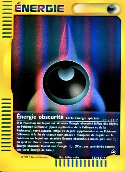 Image de la carte Pokemon Énergie Obscurité 142/147