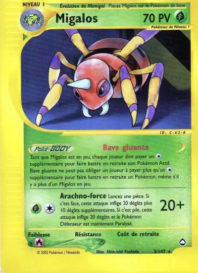 Image de la carte Pokemon Migalos 3/147