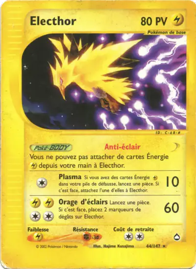 Image de la carte Pokemon Électhor 44/147