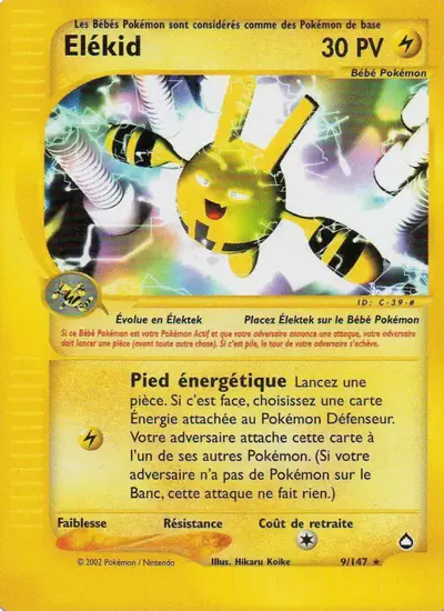 Image de la carte Pokemon Elékid 9/147