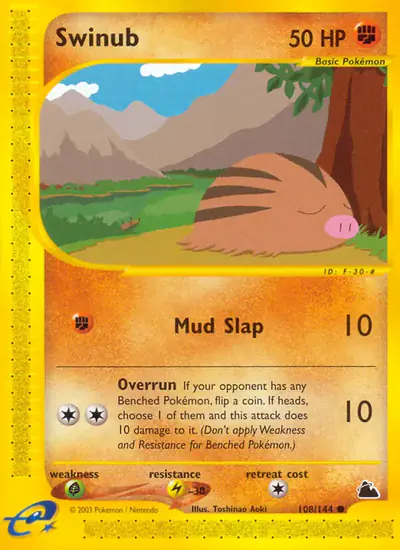 Image de la carte Pokemon Swinub 108/182