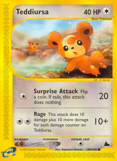 Image de la carte Pokemon Teddiursa 109/182
