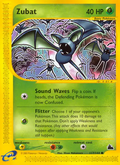 Image de la carte Pokemon Zubat 117/182