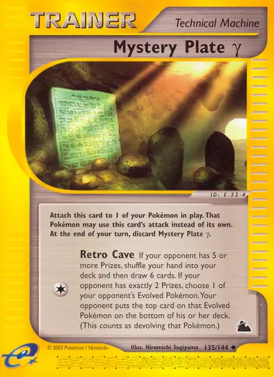 Image de la carte Pokemon Mystery Plate γ 135/182