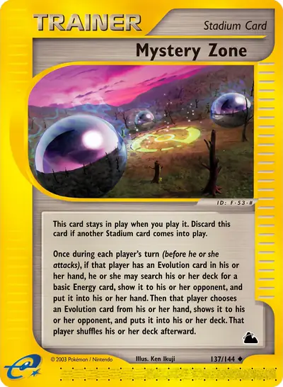 Carte Pokémon Mystery Zone 137/182 — Skyridge