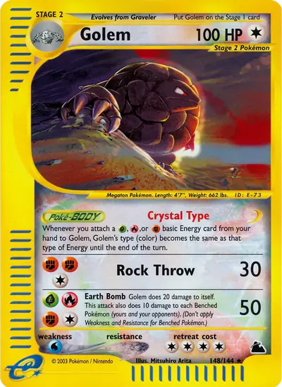Carte Pokémon Golem 148/182 — Skyridge