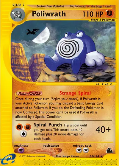 Carte Pokémon Poliwrath 26/182 — Skyridge