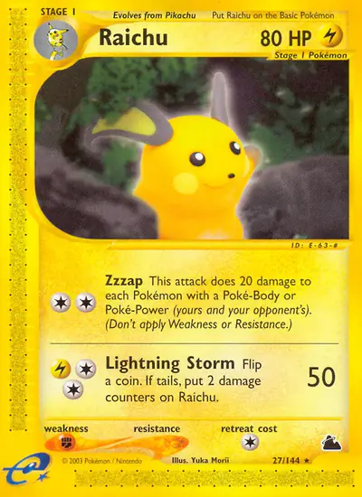 Image de la carte Pokemon Raichu 27/182