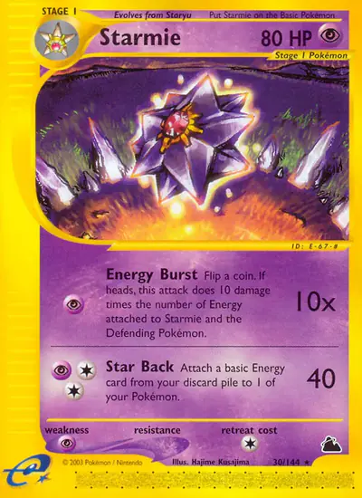 Image de la carte Pokemon Starmie 30/182