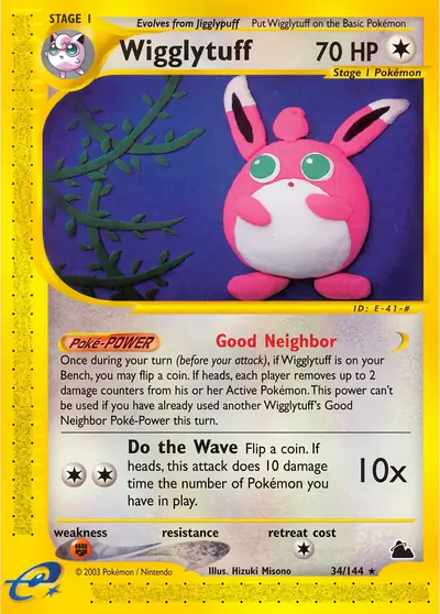 Carte Pokémon Wigglytuff 34/182 — Skyridge