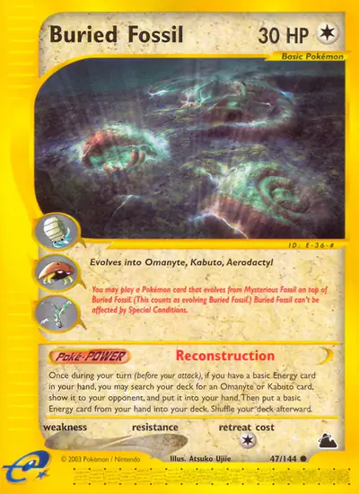 Image de la carte Pokemon Buried Fossil 47/182
