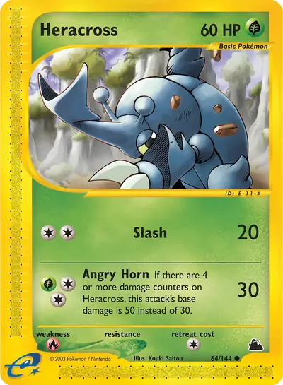 Carte Pokémon Heracross 64/182 — Skyridge