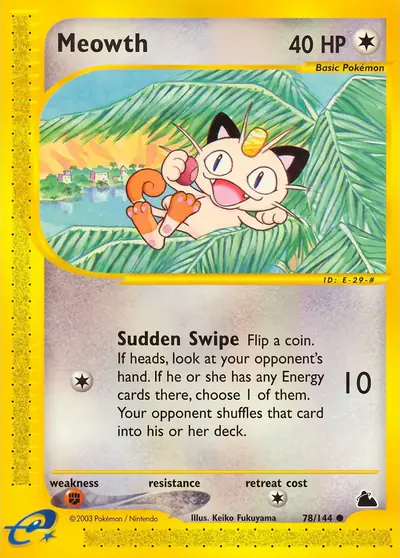 Carte Pokémon Meowth 78/182 — Skyridge