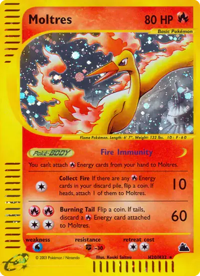 Image de la carte Pokemon Moltres H20/182