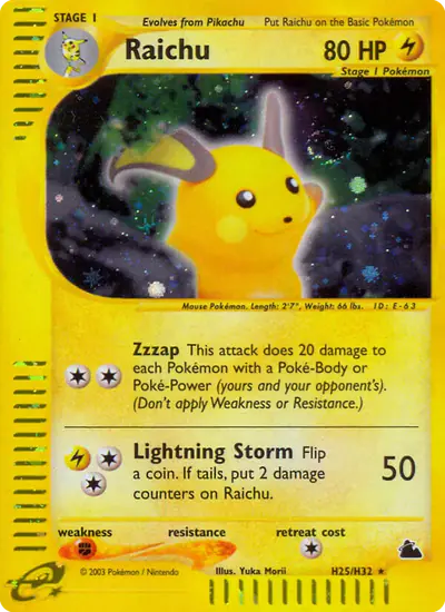 Image de la carte Pokemon Raichu H25/182