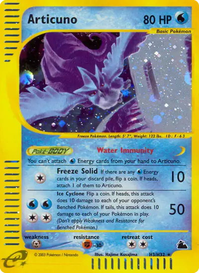 Image de la carte Pokemon Articuno H3/182