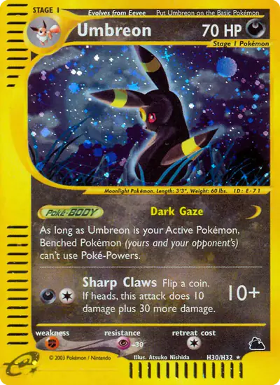 Image de la carte Pokemon Umbreon H30/182