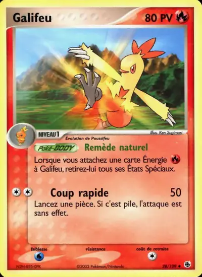 Image de la carte Pokemon Galifeu 28/109