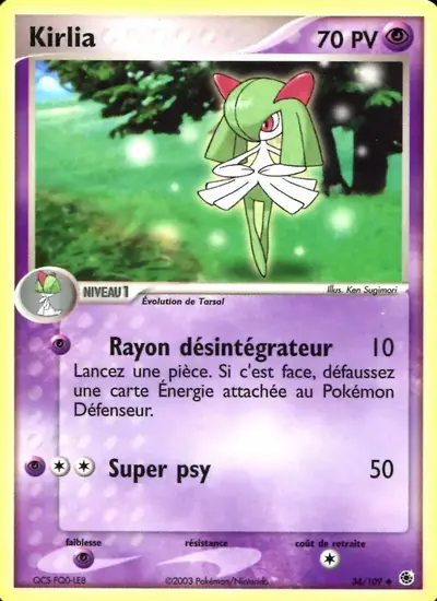 Image de la carte Pokemon Kirlia 34/109