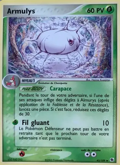 Image de la carte Pokemon Armulys 43/109