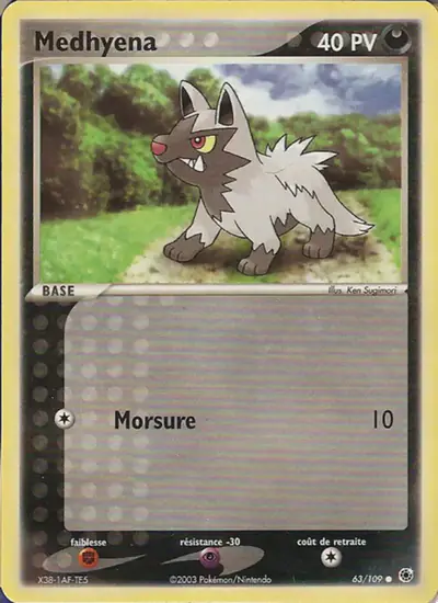 Image de la carte Pokemon Medhyena 63/109