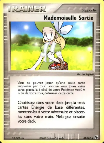 Image de la carte Pokemon Mademoiselle Sortie 83/109